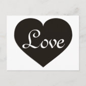 Love Black Heart Briefkaart (Voorkant)