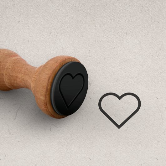 LOVE BLACK HEART Sign Punch Kaart loyalty card Rubberstempel