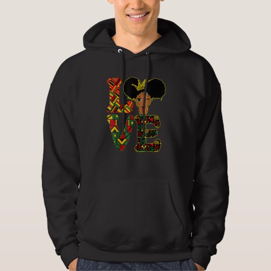 LOVE Black History Month Strong African Toddler Gi Hoodie (Voorkant)