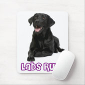 Love Black Labrador Retriever Puppy Dog Mousepad Muismat (Met muis)