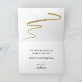LOVE - Black met Gold Swoosh Valentijn Holiday Kaa Feestdagen Kaart (Binnen)