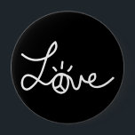 Love Black Pin Ronde Button 4,0 Cm<br><div class="desc">Liefde is overal!</div>