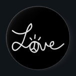 Love Black Pin Ronde Button 4,0 Cm<br><div class="desc">Liefde is overal!</div>