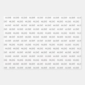 Love Black Red White Pattern Inpakpapier Vel (Voorkant 3)