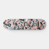LOVE Black Roos Gold Blue Pastel Abstraction Persoonlijk Skateboard (Horizontaal)