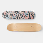 LOVE Black Roos Gold Blue Pastel Abstraction Persoonlijk Skateboard (Horizontaal)