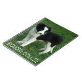 Love Black & White Border Collie Puppy Dog Journal Notitieboek (Linkerzijde)