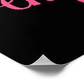 Love Black White en Pink Poster 20 x 16 inch (Hoek)