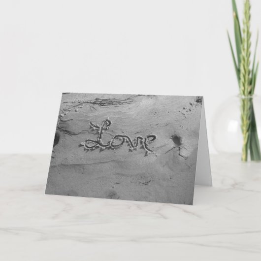 Love Black & White Greetings Card Kaart (Voorkant)
