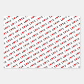 LOVE Black White Inpakpapier Vel (Voorkant 2)