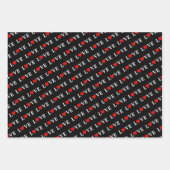 LOVE Black White Inpakpapier Vel (Voorkant)