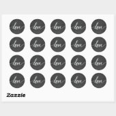 Love Black White Wedding Stickers (Vel)