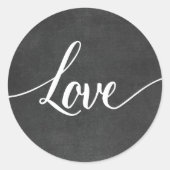 Love Black White Wedding Stickers (Voorkant)
