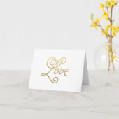 Love Blank Gold Weddennote Cards Kaart (Gele Bloem)