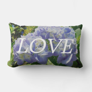 Love blauwe hortensia inspiratie kussen