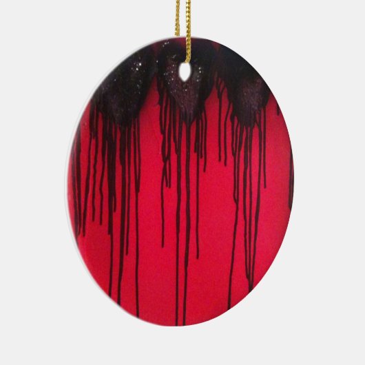 Love Bleeds Black Keramisch Ornament (Rechts)