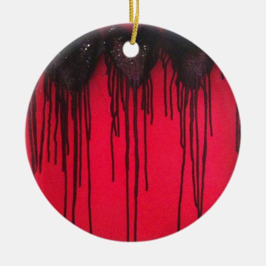 Love Bleeds Black Keramisch Ornament (Voorkant)