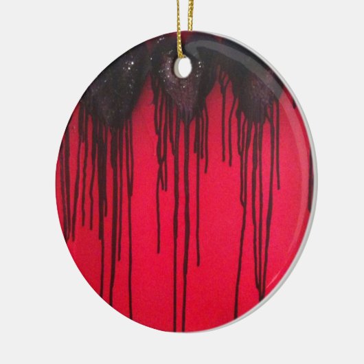 Love Bleeds Black Keramisch Ornament (Links)