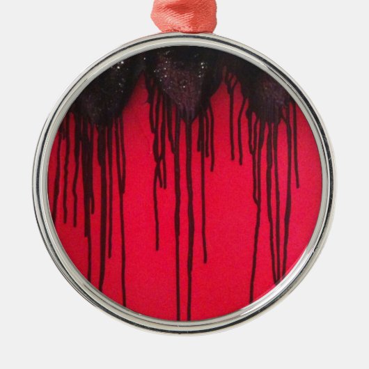 Love Bleeds Black Metalen Ornament (Voorkant)