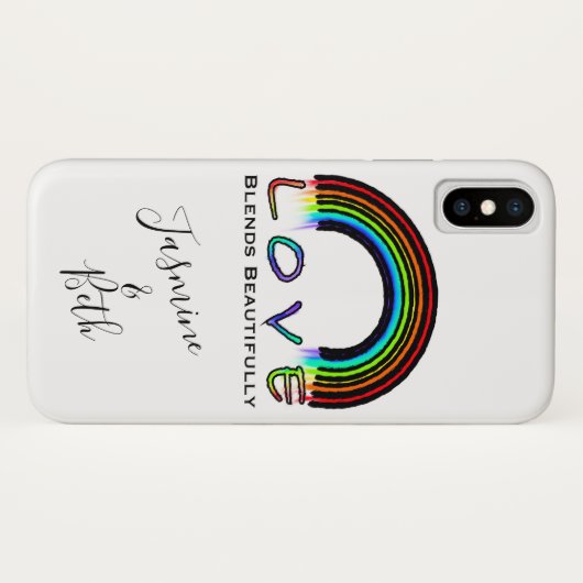 Love Blends Beautiful, kleurrijke regenboog Case-Mate iPhone Case (Achterkant (horizontaal))