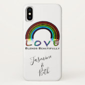 Love Blends Beautiful, kleurrijke regenboog Case-Mate iPhone Case (Achterkant)