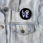 LOVE - Blk/blu Ronde Button 5,7 Cm (In situ)