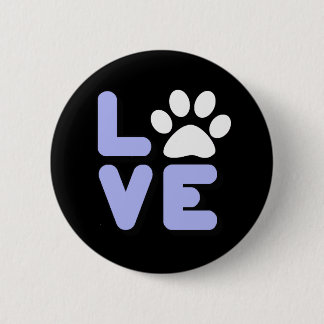 LOVE - Blk/blu Ronde Button 5,7 Cm