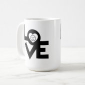 Love blk koffie mok 15oz (Voorkant links)