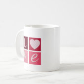 LOVE Block Heart Mok (Voorkant links)