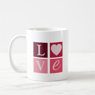 LOVE Block Heart Mug Koffiemok