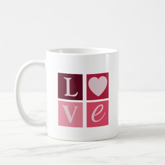 LOVE Block Heart Mug Koffiemok (Links)