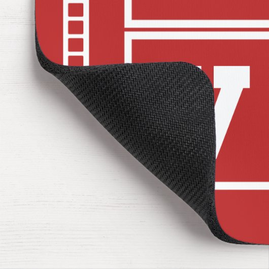 Love Blocks Mousepad, Dark Red Muismat (Hoek)