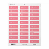Love Blocks Return Address Labels, roze Etiket (Full Sheet)