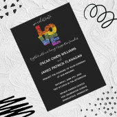 LOVE Bloemen Same-Sex Trouwcollectie Ebony Uitnodi Kaart