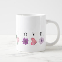 LOVE Bloemenvlinder mok – Romantisch cadeau voor h