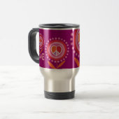 LOVE bloemvrek Travel Mug Reisbeker (Voorkant links)