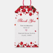 Love Bloom | Krachtig groen rood roze bloemmotief  Cadeaulabel (Voorkant)