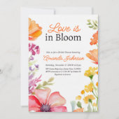 Love Bloom Wildflower Perzik Bloemen Vrijgezellenf Kaart (Voorkant)