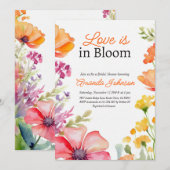 Love Bloom Wildflower Perzik Bloemen Vrijgezellenf Kaart (Voorkant / Achterkant)