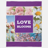 Love Blooms Fleece Throw Blanket (Voorkant)