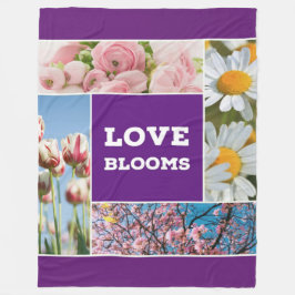 Love Blooms Fleece Throw Blanket