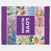 Love Blooms Fleece Throw Blanket (Voorkant (Horizontaal))