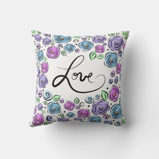 Love Blooms - Lavender Kussen (Achterkant)