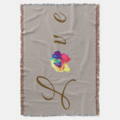 Love Blooms Rainbow Roos Deken (Voorkant Verticaal)