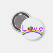 Love Blooms Rainbow Roos Magneet (Voorkant / Achterkant)