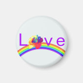 Love Blooms Rainbow Roos Magneet (Voorkant)