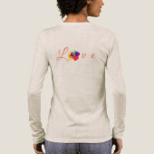 Love Blooms Rainbow Roos Tri-Blend Shirt (Achterkant)