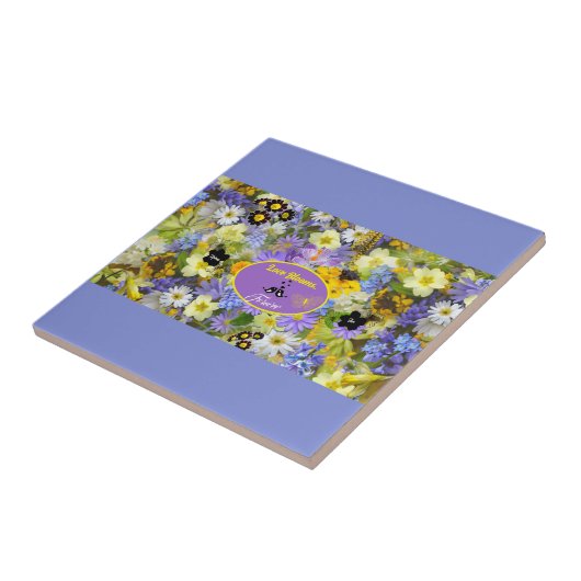 Love Blooms Tegeltje (Zijkant)