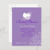 Love Blossom Uitnodiging Briefkaart (Voorkant / Achterkant)