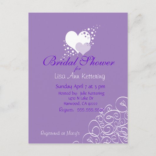 Love Blossom Uitnodiging Briefkaart (Voorkant)